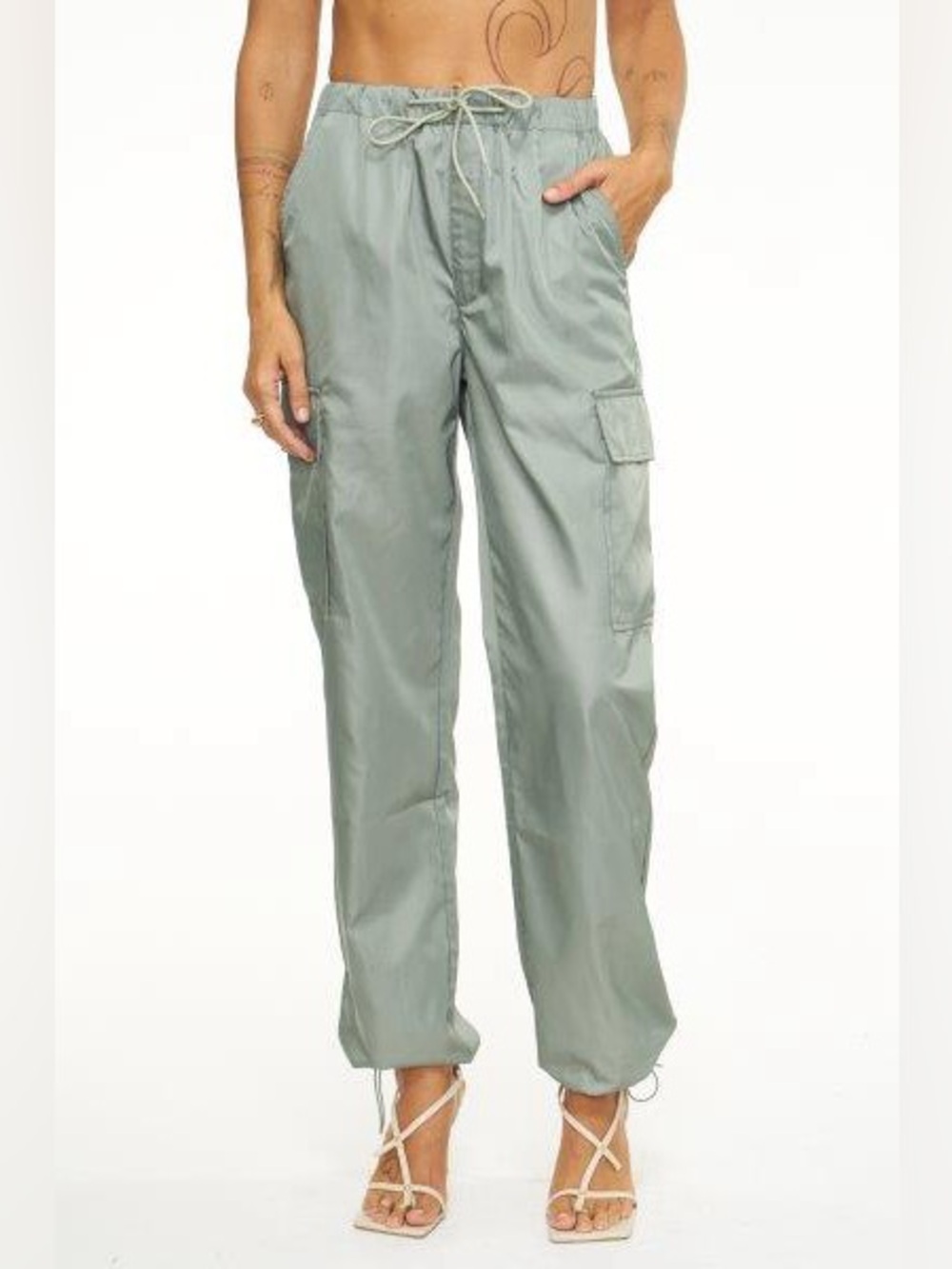 PISTOLA JADE LIGHTWEIGHT CARGO TROUSER BLUFF WASH SAGE GREEN COLOR SIZE M